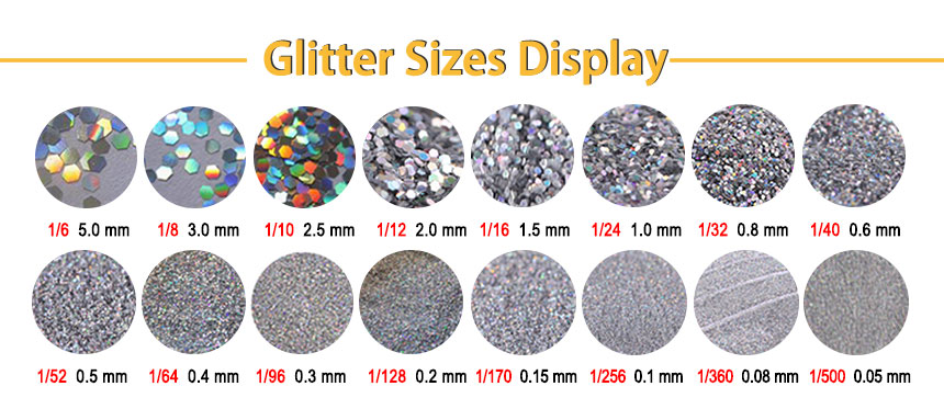 bio glitter size