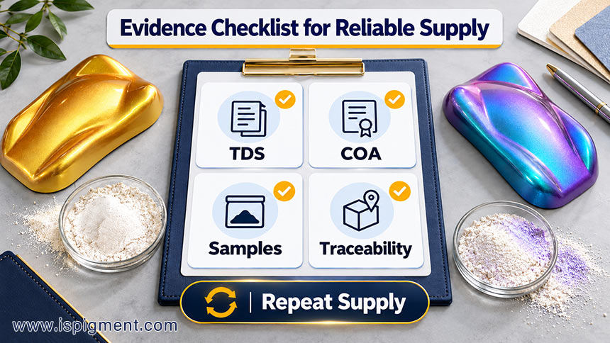 Evidence Checklist Reliable Pearlescent Supply