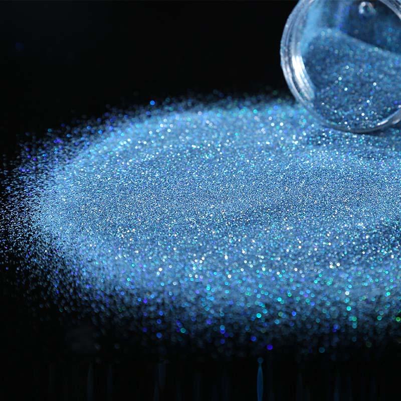 laser blue holographic glitter