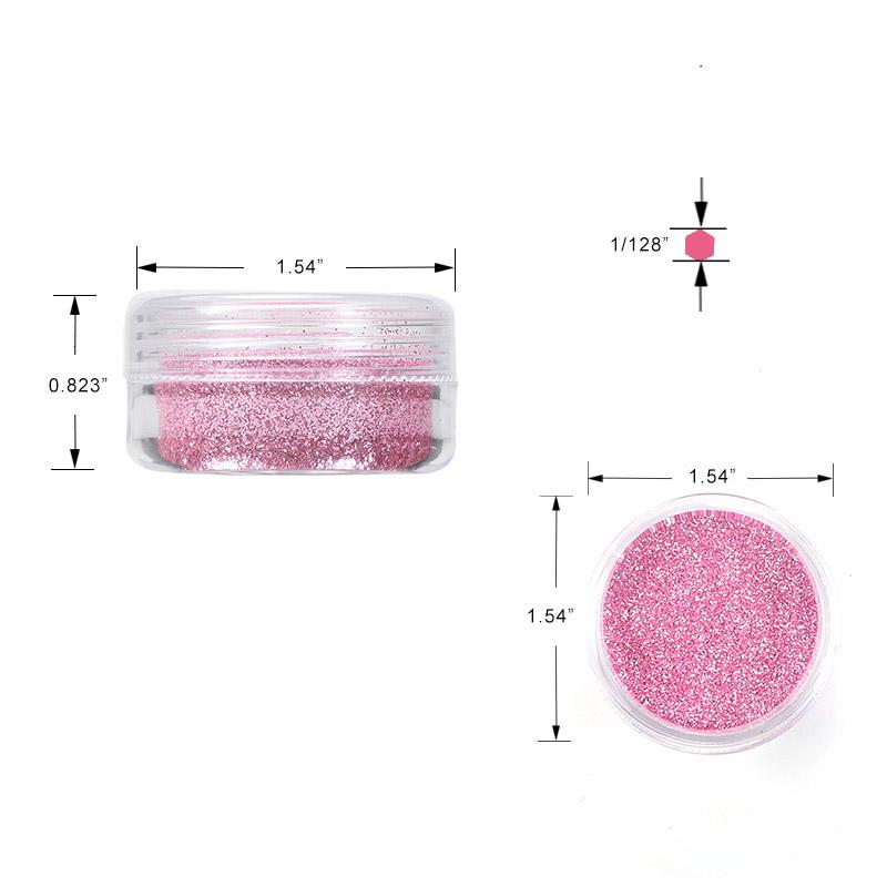 Pink glitter powder
