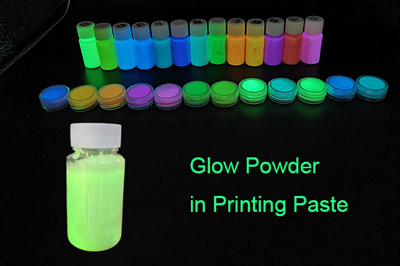 인쇄 페이스트에 글로우 파우더를 준비하고 사용하기 위한 지침